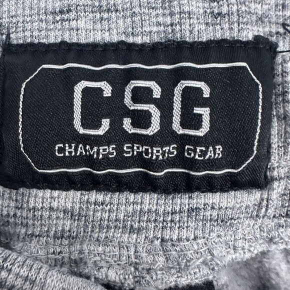 CSG Gray Heather Cargo Jogger Pants Drawstring Waist Mens Small Elastic Cuffs - Picture 4 of 7